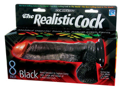 8" Realistic Cock - Black