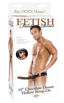 Fetish Fantasy 10" Chocolate Dream Hollow Strap-On