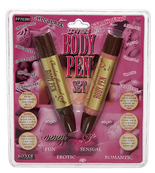 Chocolate & Strawberry Body Pens 40g each