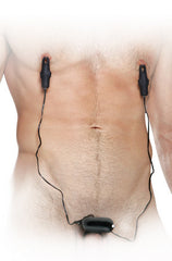 Fetish Fantasy Vibrating Cockring with Nipple Clamps
